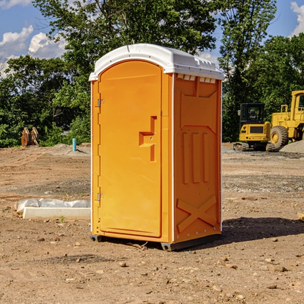 can i customize the exterior of the portable restrooms with my event logo or branding in Volo